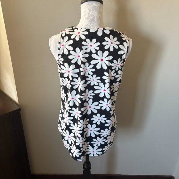 Lulu-B Womens Floral Top Golf Tennis Athletic Size Small UPF 50+ Daisy Print - Picture 3 of 4